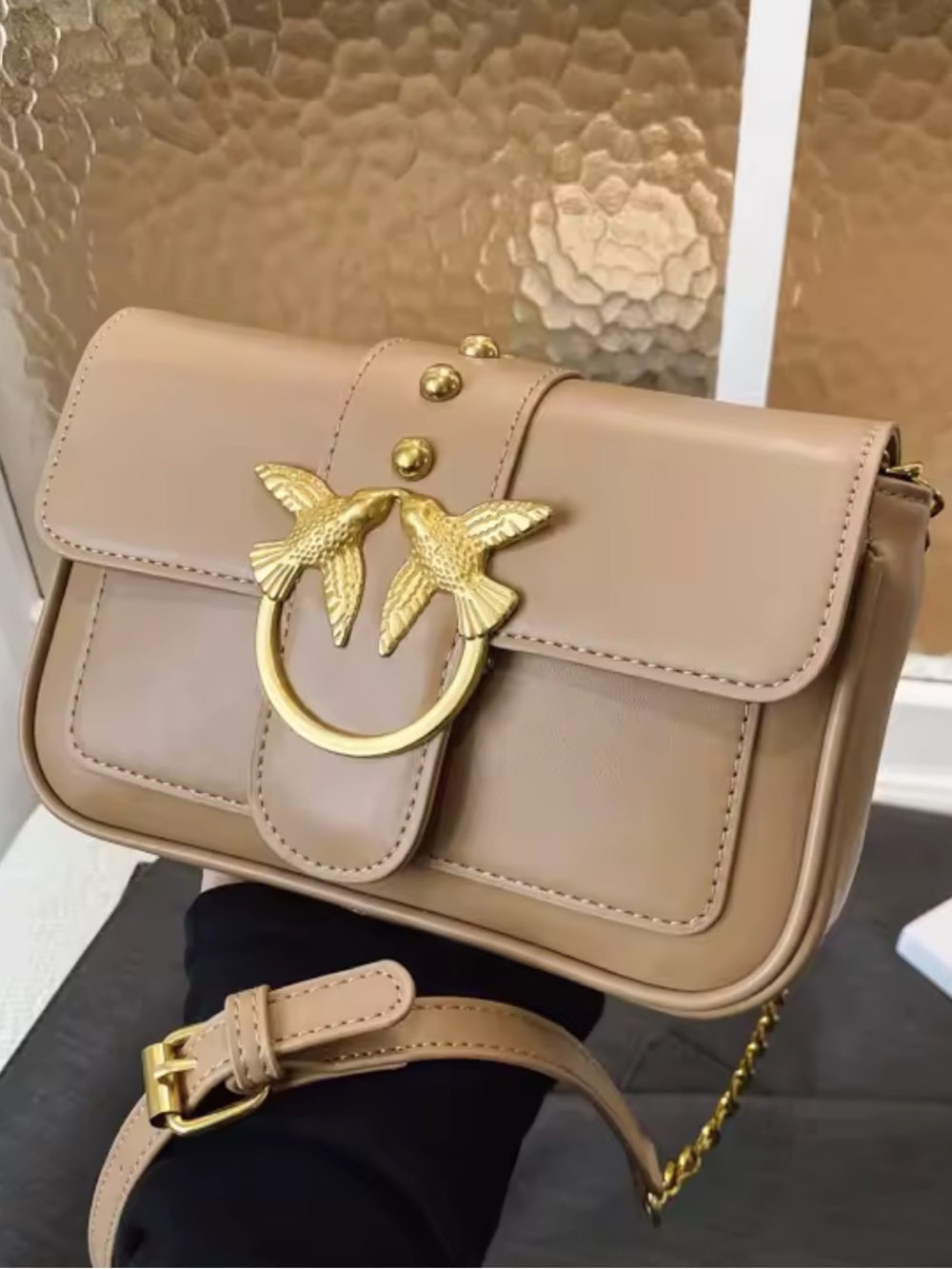 Kohl's Khaki Crossbody bag 22 cm length 14 cm height 9 cm width